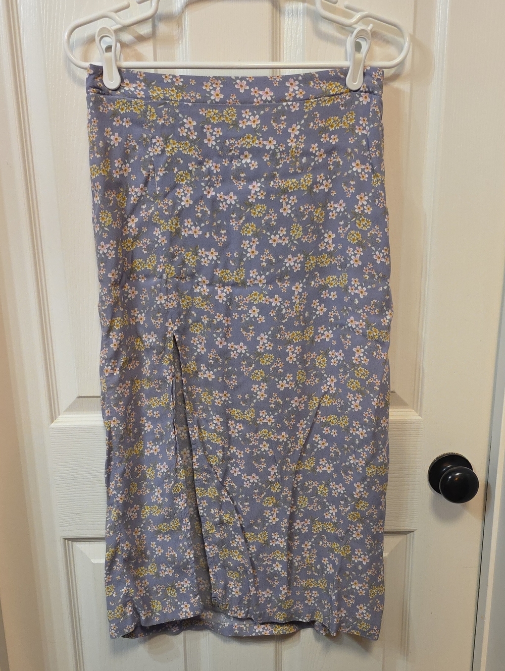 Stitch & Pine Lavender Floral Midi Skirt